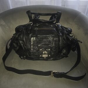 JUICY COUTURE Vintage  Black 100% Leather Shoulder/handbag/crossbody Hobo